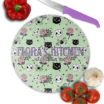 15754 personalised kawaii gothic cats skulls roses chopping board 1