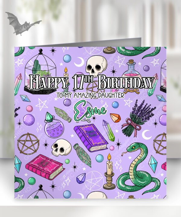 15757 personalised purple gothic witchy card 1