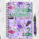 15758 personalised purple gothic witchy notebook 1