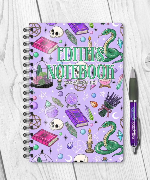 15758 personalised purple gothic witchy notebook 1