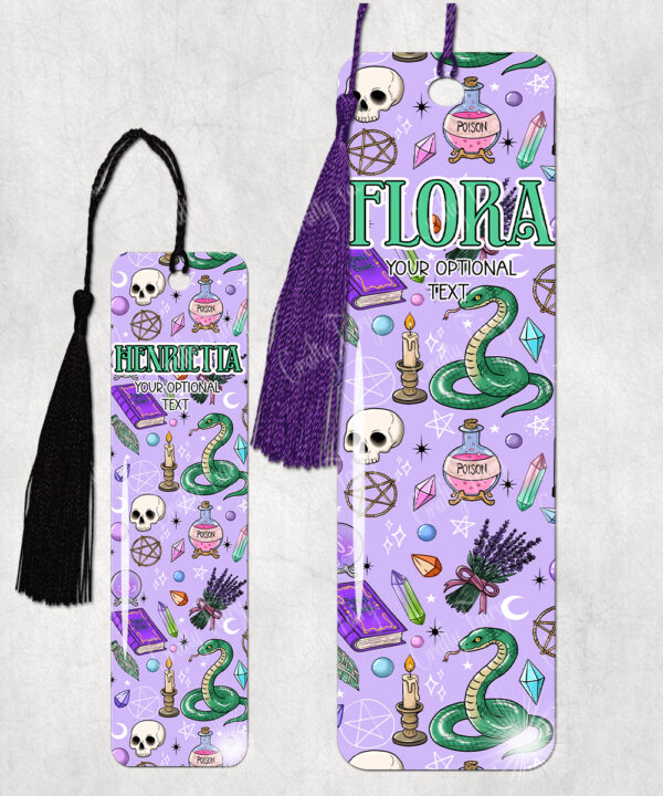 15759 personalised purple gothic witchy bookmark 1