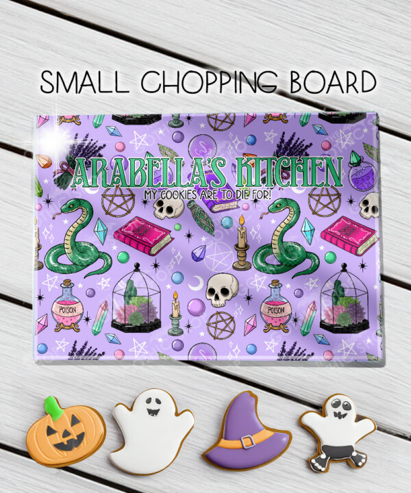 15762 personalised purple gothic witchy chopping board 2