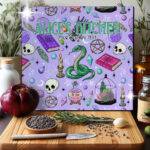 15762 personalised purple gothic witchy chopping board 3