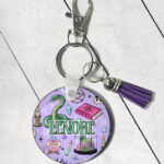 15765 personalised purple gothic witchy keyring