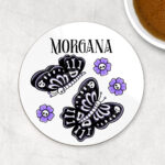 15768 personalised bone moths gothic coaster 1