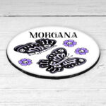 15768 personalised bone moths gothic coaster 2