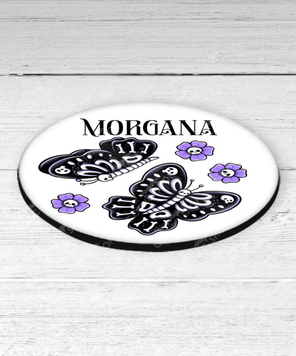 15768 personalised bone moths gothic coaster 2