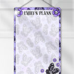 15778 personalised moths skull flowers gothic metal planner 1