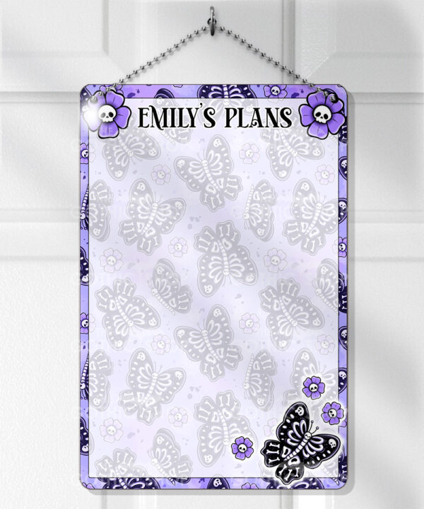 15778 personalised moths skull flowers gothic metal planner 1