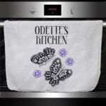 15779 personalised moths skull flowers gothic towel 1