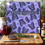 15781 personalised moths skull flowers gothic chopping board 3