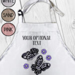 15783 personalised moths skull flowers gothic apron 1