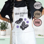 15783 personalised moths skull flowers gothic apron 2