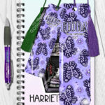 15789 personalised moths skull flowers gothic bookmark 1