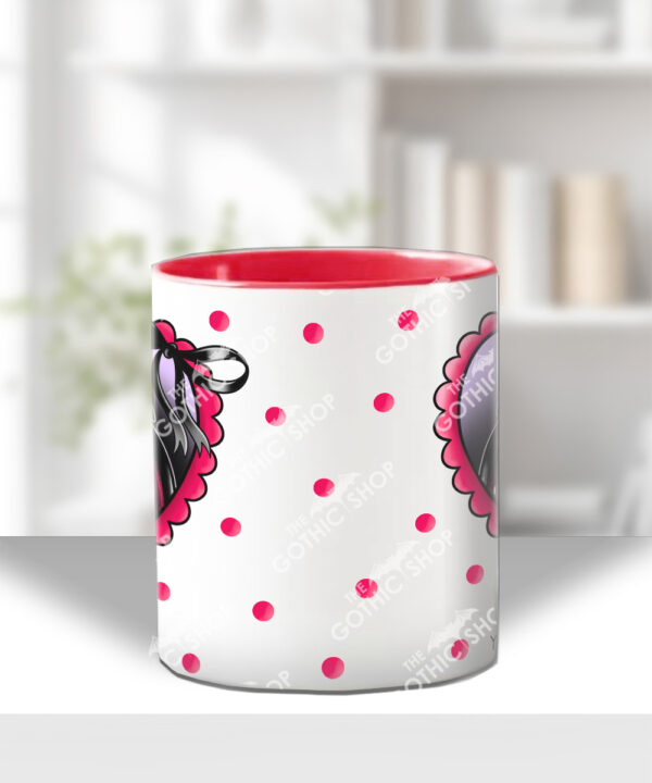 15791 personalised goth girl red heart gothic mug 2