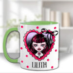 15791 personalised goth girl red heart gothic mug 3