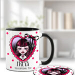 15791 personalised goth girl red heart gothic mug 4