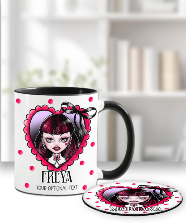 15791 personalised goth girl red heart gothic mug 4