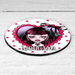 15792 personalised goth girl red heart gothic coaster 2