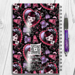 15793 personalised goth girl red heart gothic notebook 2