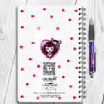 15794 personalised goth girl red heart gothic notebook 2