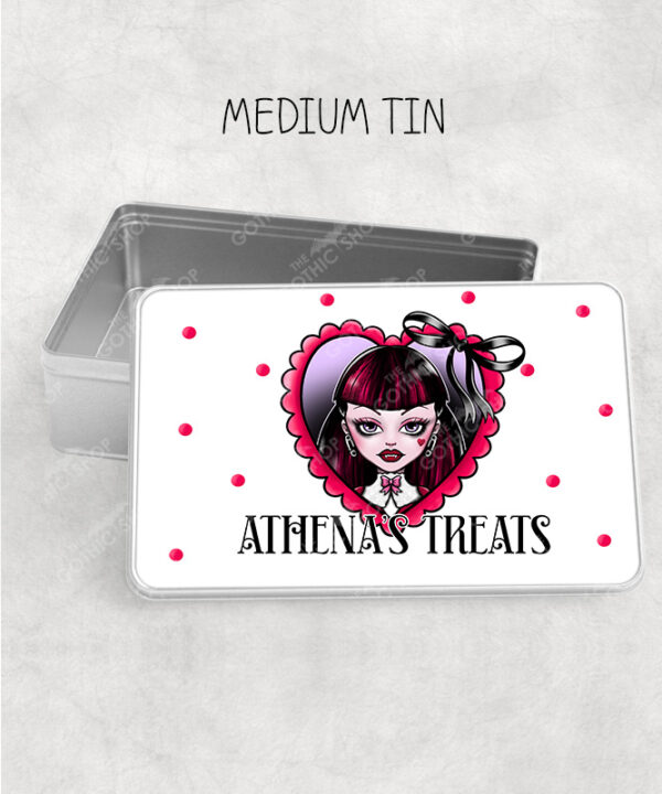 15796 personalised goth girl red heart gothic tin 1