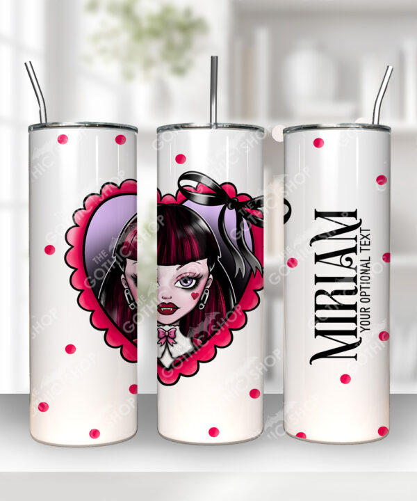 15797 personalised goth girl red heart gothic tumbler 1