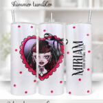 15797 personalised goth girl red heart gothic tumbler 2