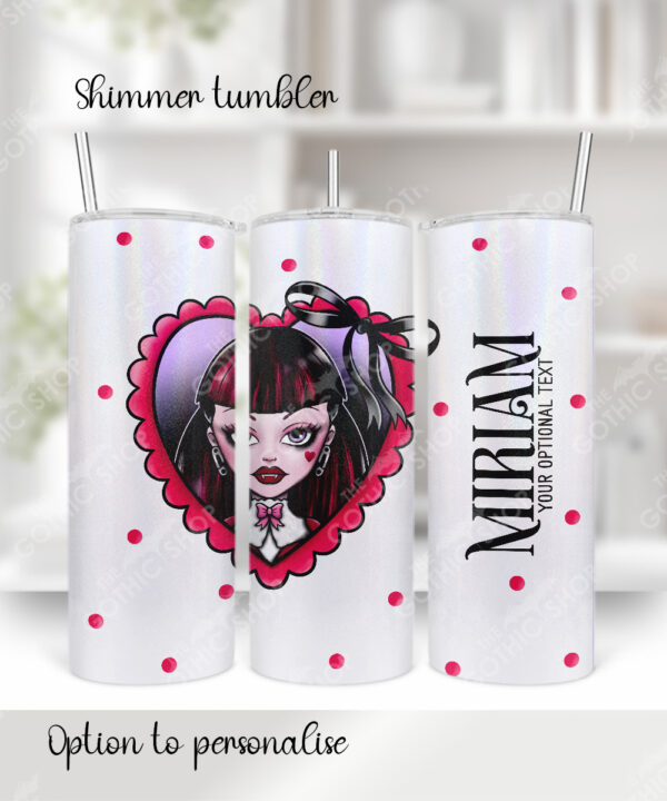 15797 personalised goth girl red heart gothic tumbler 2