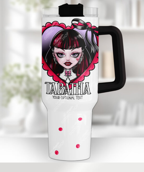 15799 personalised goth girl red heart gothic stanley cup 2