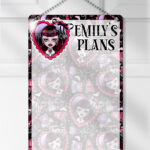 15800 personalised goth girl red heart gothic planner 1