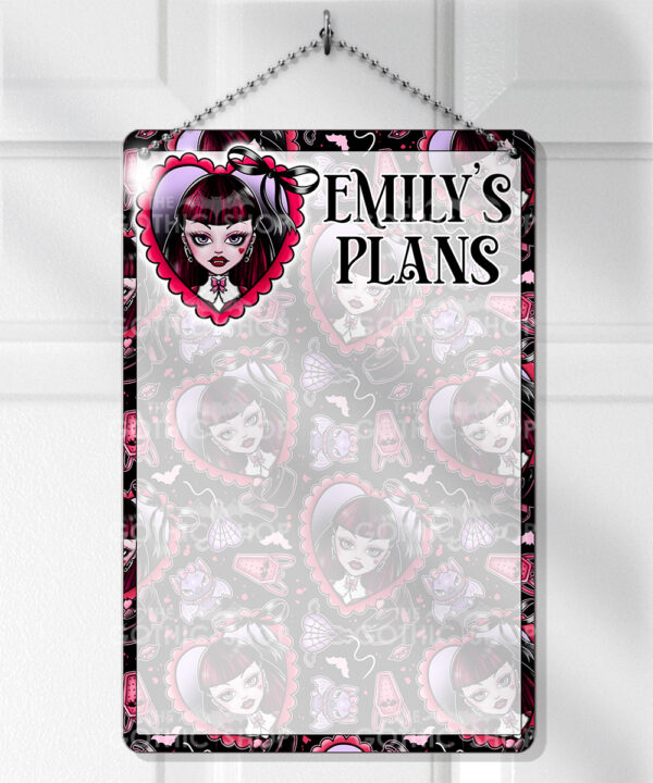 15800 personalised goth girl red heart gothic planner 1