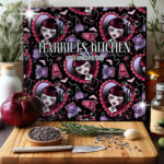 15802 personalised goth girl red heart gothic chopping board 3