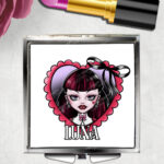 15806 personalised goth girl red heart gothic mirror 1