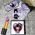 15806 personalised goth girl red heart gothic mirror 2