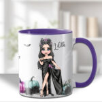 personalised skulltress & pumpkins birthday or halloween mug