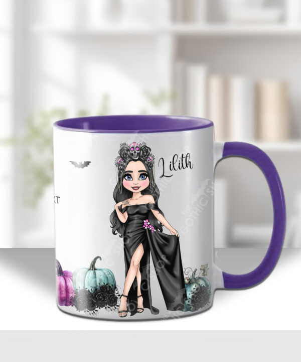 personalised skulltress & pumpkins birthday or halloween mug