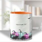 personalised skulltress & pumpkins birthday or halloween mug