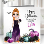 18526 gothic halloween girl card 1