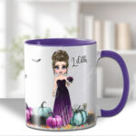 18527 gothic halloween girl purple rose mug 1