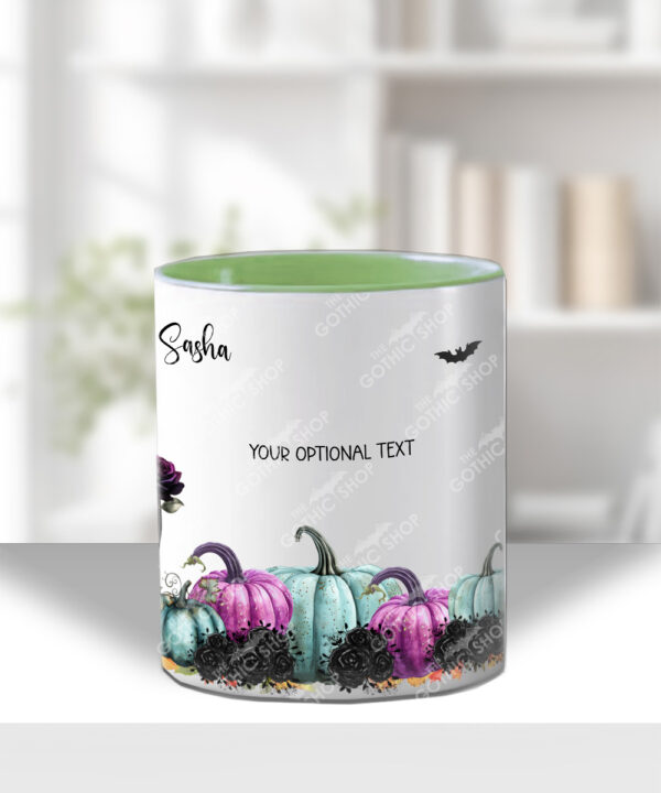 18527 gothic halloween girl purple rose mug 2