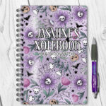 18528 personalised skull flower notebook 1