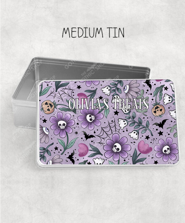 18530 personalised skull flower gothic tin 1