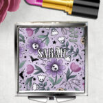 18534 personalised skull flower gothic mirror 1