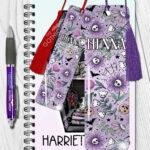 18535 personalised skull flower gothic bookmark 2
