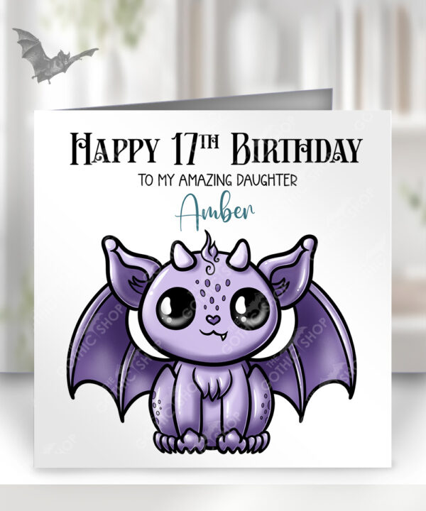 18536 personalised purple kawaii gargoyle card 1