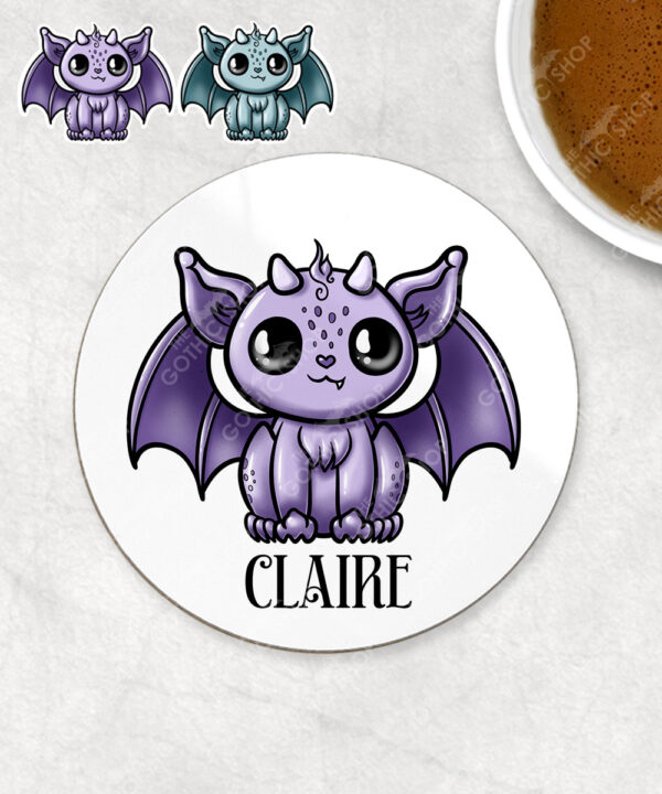 18538 personalised purple kawaii gargoyle gothic coaster 1
