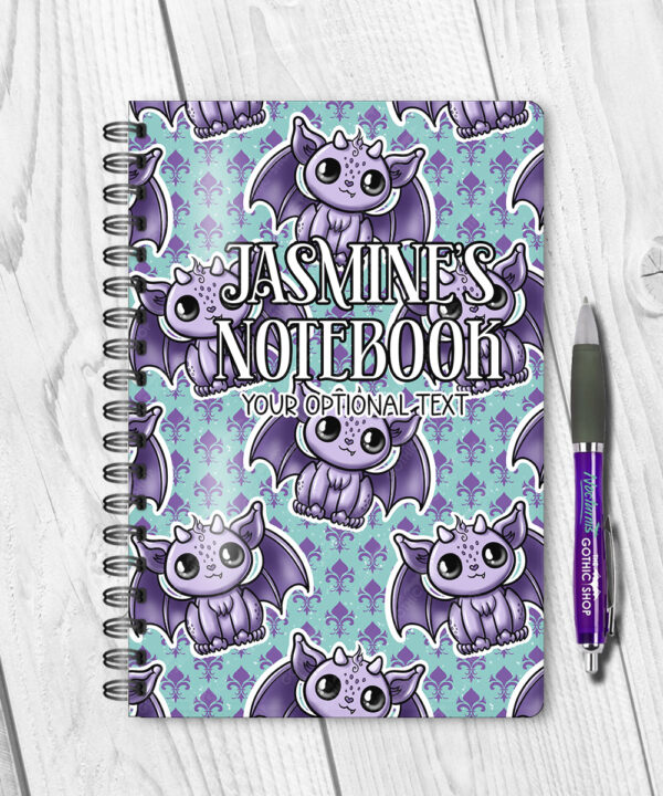 18539 personalised purple kawaii gargoyle gothic notebook 1