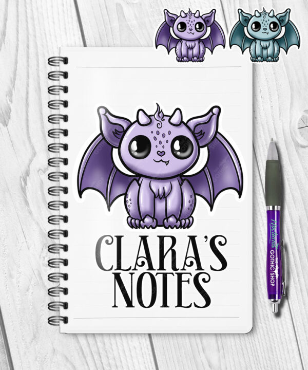 18540 personalised kawaii gargoyle gothic purple notebook 1