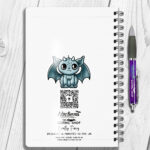 18540 personalised kawaii gargoyle gothic purple notebook 2